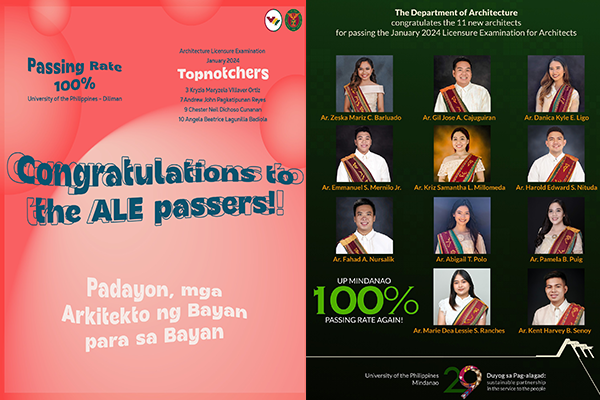 UP achieves 100% passing rate in the recent Architecture Licensure Examination